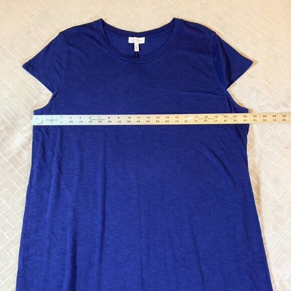 Jessica Simpson Womens 2X Long Midi Dress Blue Short Cap Sleeve Casual - Picture 6 of 10